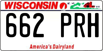 WI license plate 662PRH