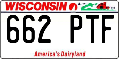 WI license plate 662PTF