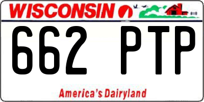 WI license plate 662PTP