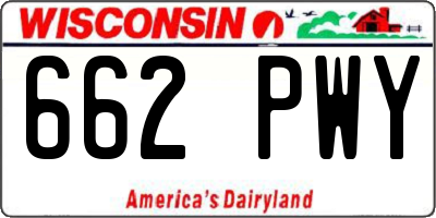 WI license plate 662PWY