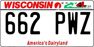 WI license plate 662PWZ