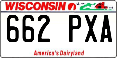 WI license plate 662PXA