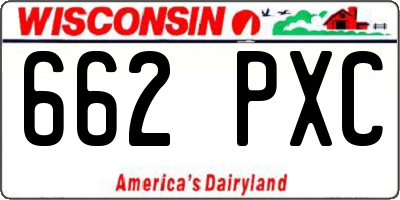 WI license plate 662PXC