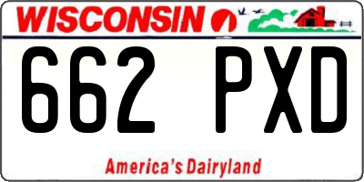 WI license plate 662PXD