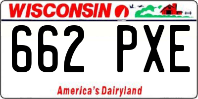 WI license plate 662PXE