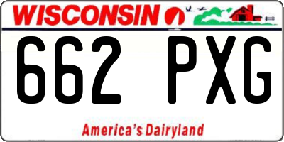 WI license plate 662PXG
