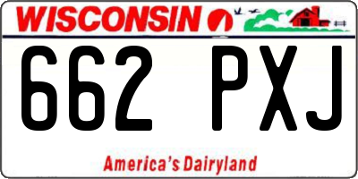 WI license plate 662PXJ