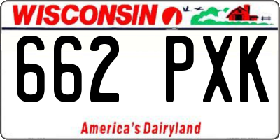 WI license plate 662PXK