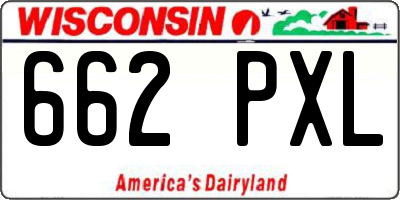 WI license plate 662PXL