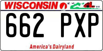 WI license plate 662PXP