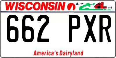 WI license plate 662PXR