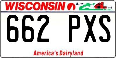 WI license plate 662PXS