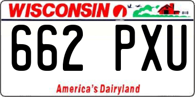 WI license plate 662PXU