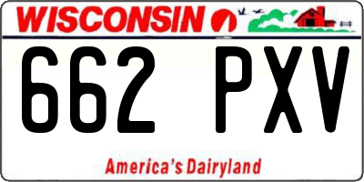 WI license plate 662PXV