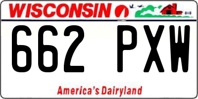 WI license plate 662PXW