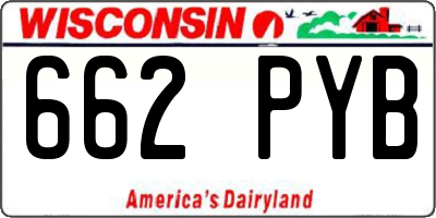 WI license plate 662PYB