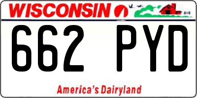 WI license plate 662PYD