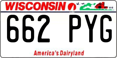 WI license plate 662PYG