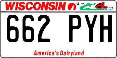 WI license plate 662PYH