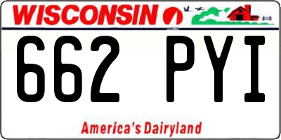 WI license plate 662PYI