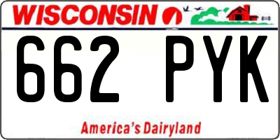 WI license plate 662PYK