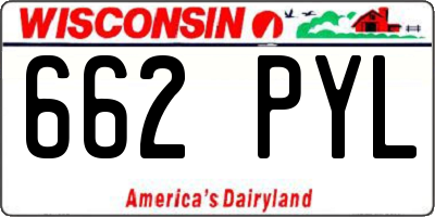 WI license plate 662PYL