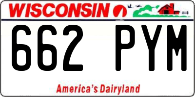 WI license plate 662PYM