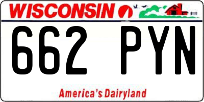 WI license plate 662PYN