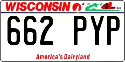 WI license plate 662PYP