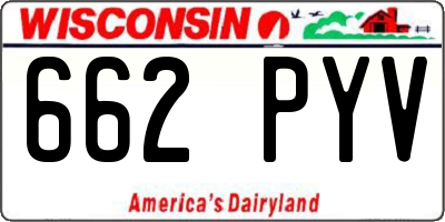 WI license plate 662PYV