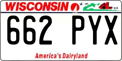 WI license plate 662PYX