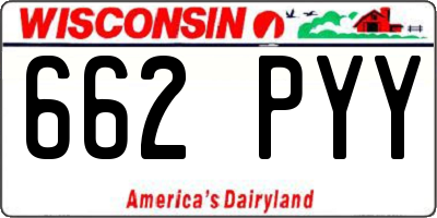 WI license plate 662PYY