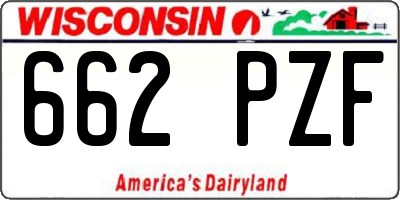 WI license plate 662PZF