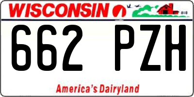 WI license plate 662PZH
