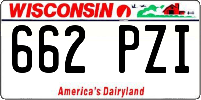 WI license plate 662PZI