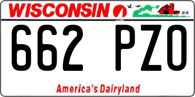 WI license plate 662PZO