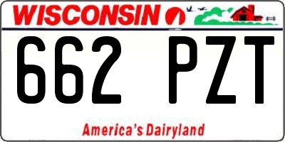 WI license plate 662PZT