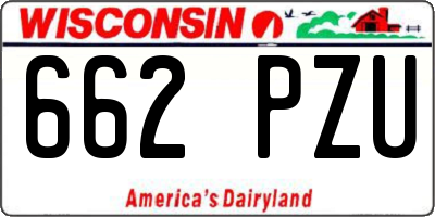 WI license plate 662PZU