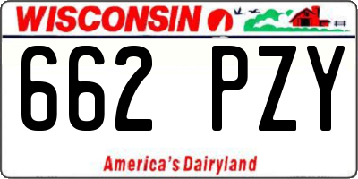 WI license plate 662PZY