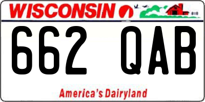 WI license plate 662QAB