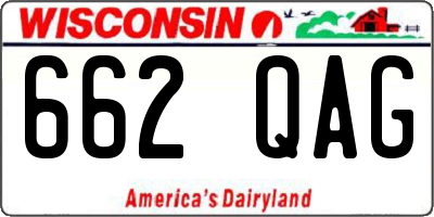 WI license plate 662QAG