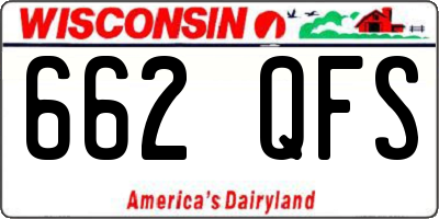 WI license plate 662QFS