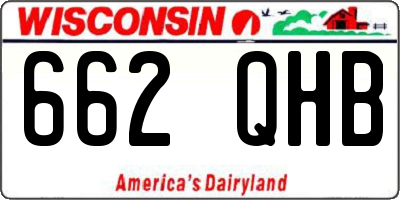 WI license plate 662QHB