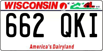 WI license plate 662QKI
