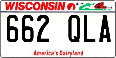 WI license plate 662QLA
