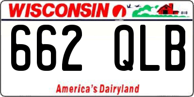 WI license plate 662QLB