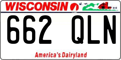 WI license plate 662QLN