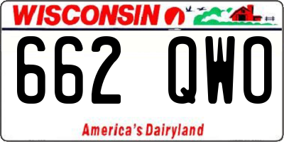 WI license plate 662QWO