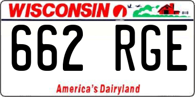 WI license plate 662RGE