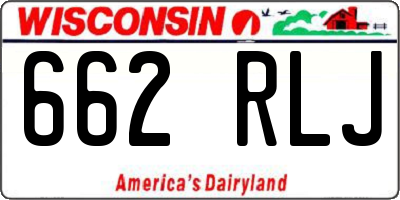 WI license plate 662RLJ